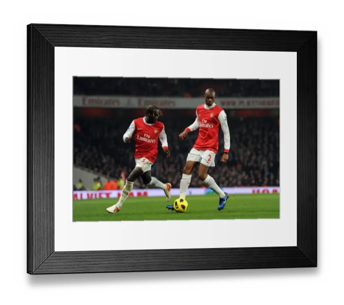Framed Print : Abou Diaby and Bacary Sagna (Arsenal). Arsenal 2: 1 Everton. Barclays Premier League Framed Print : Abou Diaby and Bacary Sagna (Arsenal). Arsenal 2: 1 Everton. Barclays Premier League