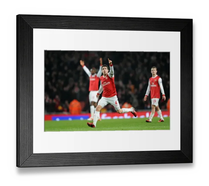Framed Print : Cesc Fabregas: Reliving the Controversial Everton Goal at Emirates Stadium