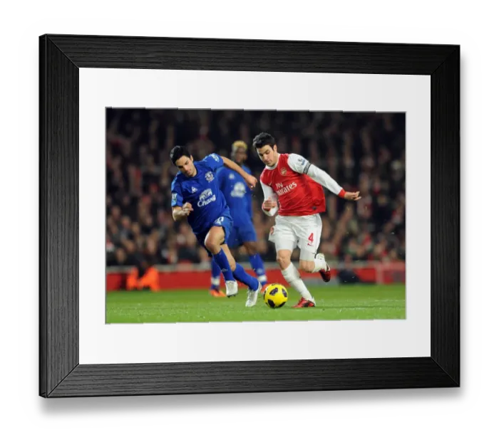 Framed Print : Fabregas and Arteta Clash: Arsenal Edge Past Everton 2-1 in Premier League Showdown Framed Print : Fabregas and Arteta Clash: Arsenal Edge Past Everton 2-1 in Premier League Showdown