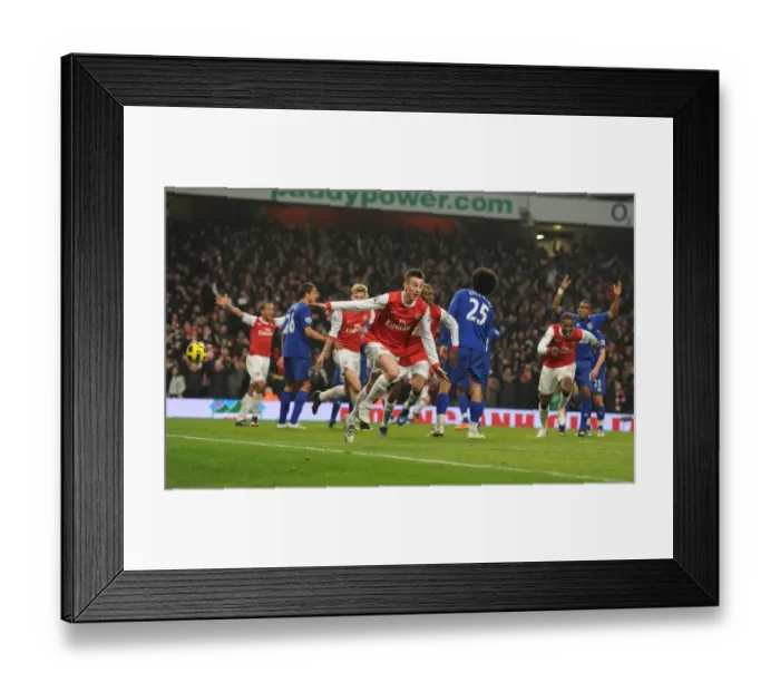 Framed Print : Arsenal Takes the Lead: Koscielny's Strike against Everton (2-1) Framed Print : Arsenal Takes the Lead: Koscielny's Strike against Everton (2-1)
