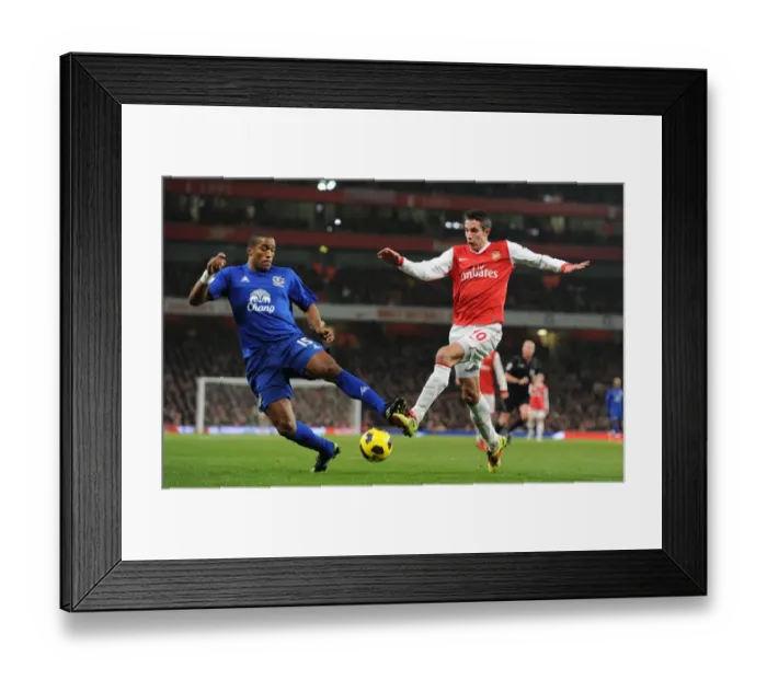 Framed Print : Robin van Persie (Arsenal) Sylvain Distin (Everton). Arsenal 2: 1 Everton Framed Print : Robin van Persie (Arsenal) Sylvain Distin (Everton). Arsenal 2: 1 Everton