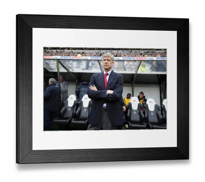 Framed Print : Arsenal manager Arsene Wenger. Newcastle United 4: 4 Arsenal, Barclays Premier League