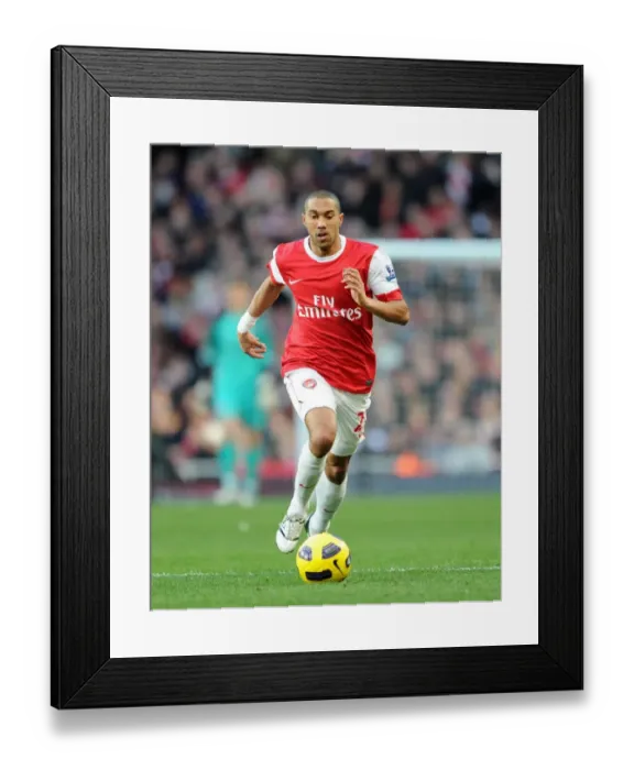 Framed Print : Gael Clichy (Arsenal). Arsenal 2: 0 Wolverhampton Wanderers. Barclays Premier League