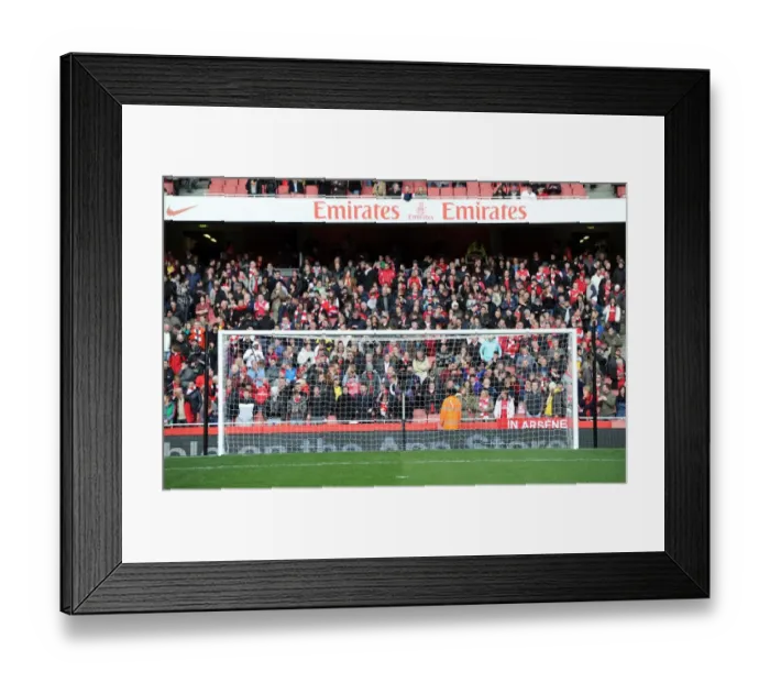 Framed Print : Arsenal's North Bank: 2-0 Victory Over Wolverhampton Wanderers in the Barclays Premier League (12 / 2 / 11)