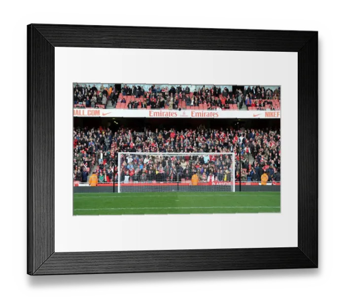 Framed Print : North Bank goal. Arsenal 2: 0 Wolverhampton Wanderers. Barclays Premier League Framed Print : North Bank goal. Arsenal 2: 0 Wolverhampton Wanderers. Barclays Premier League