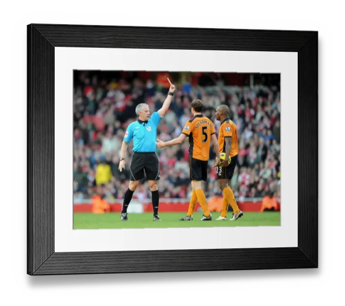 Framed Print : Referee Chris Foy. Arsenal 2: 0 Wolverhampton Wanderers. Barclays Premier League Framed Print : Referee Chris Foy. Arsenal 2: 0 Wolverhampton Wanderers. Barclays Premier League