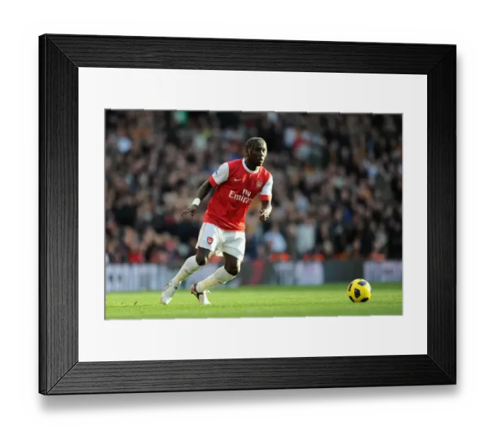 Framed Print : Bacary Sagna (Arsenal). Arsenal 2: 0 Wolverhampton Wanderers. Barclays Premier League
