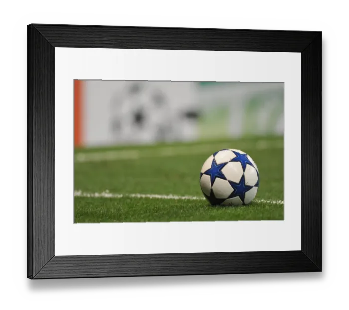 Framed Print : Champions League ball. Arsenal 2: 1 Barcelona, UEFA Champions League, Emirates Stadium Framed Print : Champions League ball. Arsenal 2: 1 Barcelona, UEFA Champions League, Emirates Stadium