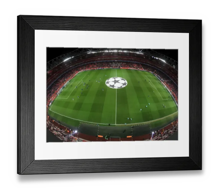 Framed Print : Arsenal's Champions League Victory: 2-1 over Barcelona at Emirates Stadium Framed Print : Arsenal's Champions League Victory: 2-1 over Barcelona at Emirates Stadium