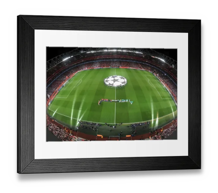 Framed Print : Arsenal's Champions League Glory: 2-1 Victory Over Barcelona at Emirates Stadium