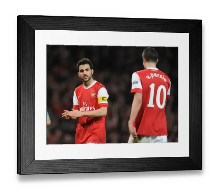 Framed Print : Arsenal's Cesc Fabregas Sparks 2-1 Victory Over Barcelona in UEFA Champions League at Emirates Stadium Framed Print : Arsenal's Cesc Fabregas Sparks 2-1 Victory Over Barcelona in UEFA Champions League at Emirates Stadium