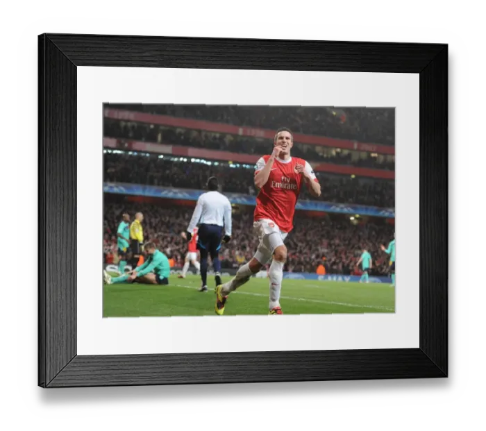 Framed Print : Arsenal's Epic Victory: Robin van Persie Stuns Barcelona with a Stunning Goal in the Champions League Framed Print : Arsenal's Epic Victory: Robin van Persie Stuns Barcelona with a Stunning Goal in the Champions League