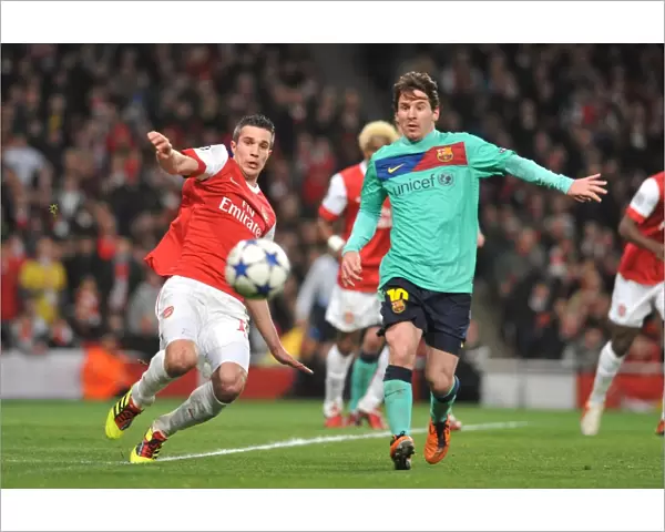 Robin van Persie (Arsenal) Lionel Messi (Barcelona). Arsenal 2: 1 Barcelona