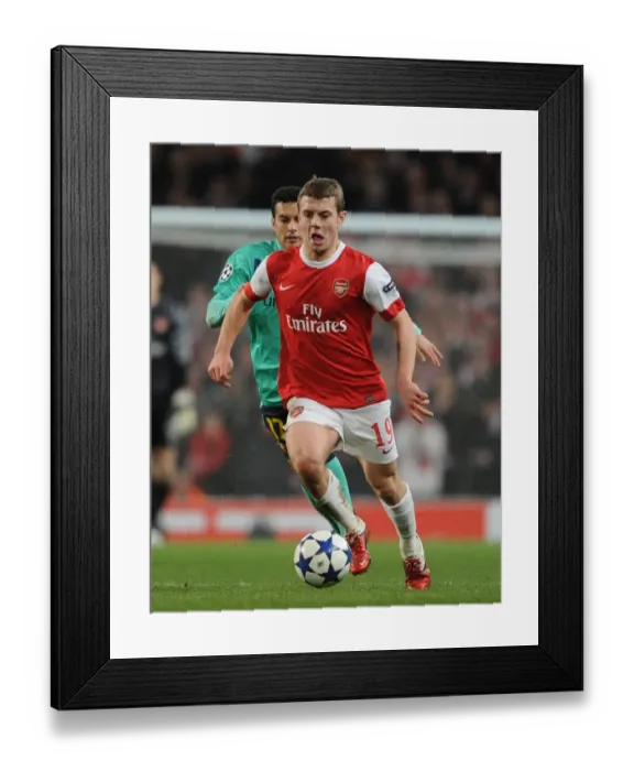 Framed Print : Jack Wilshere (Arsenal). Arsenal 2: 1 Barcelona, UEFA Champions League, Emirates Stadium Framed Print : Jack Wilshere (Arsenal). Arsenal 2: 1 Barcelona, UEFA Champions League, Emirates Stadium