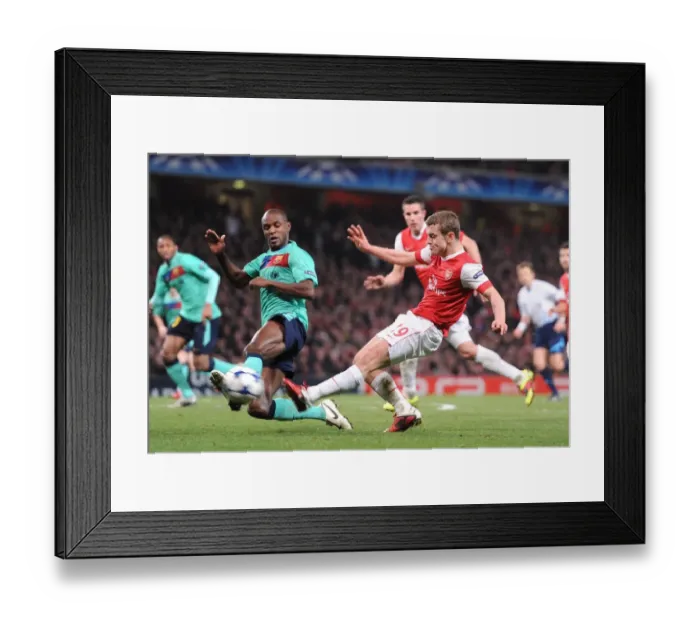 Framed Print : Jack Wilshere (Arsenal) Eric Abidal (Barcelona). Arsenal 2: 1 Barcelona Framed Print : Jack Wilshere (Arsenal) Eric Abidal (Barcelona). Arsenal 2: 1 Barcelona
