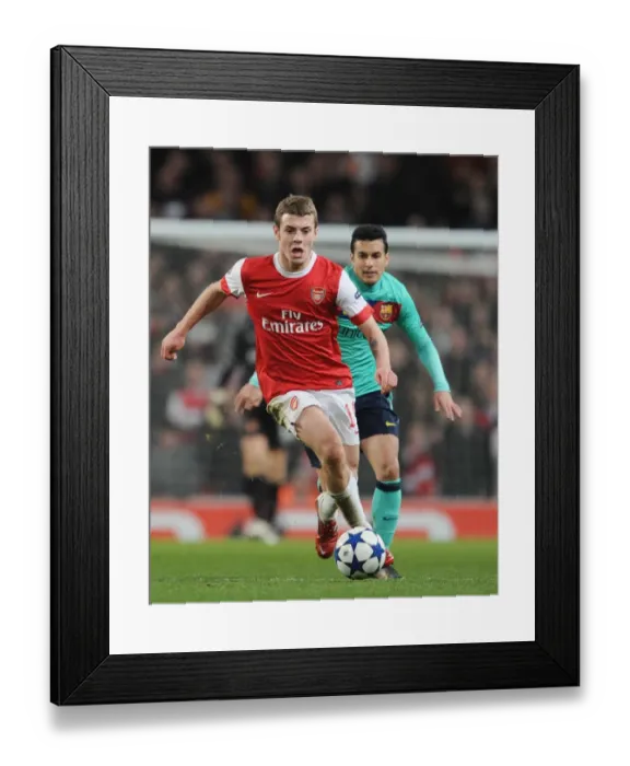 Framed Print : Jack Wilshere (Arsenal) Pedro Rodriguez (Barcelona). Arsenal 2: 1 Barcelona Framed Print : Jack Wilshere (Arsenal) Pedro Rodriguez (Barcelona). Arsenal 2: 1 Barcelona