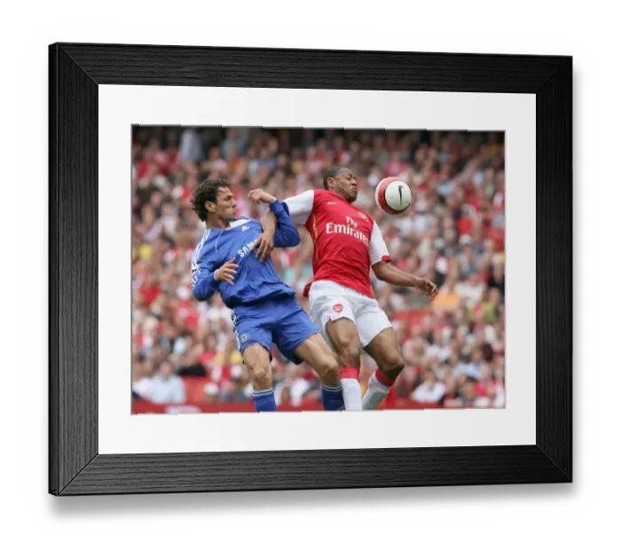 Framed Print : Arsenal vs. Chelsea Rivalry: A Draw at Emirates Stadium - Julio Baptista vs. Khalid Boulahrouz, 2007