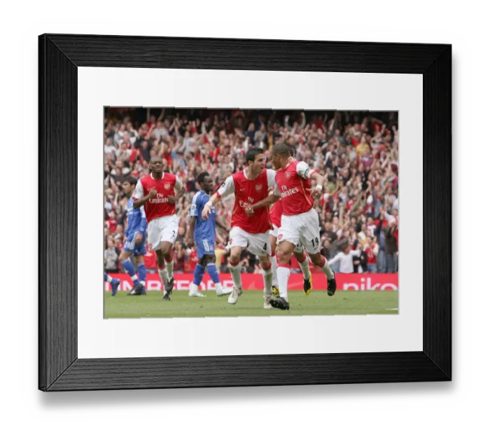 Framed Print : Gilberto and Fabregas: Unforgettable Goal Celebration at Emirates Stadium (1:1 vs Chelsea, FA Premiership, 2007) Framed Print : Gilberto and Fabregas: Unforgettable Goal Celebration at Emirates Stadium (1:1 vs Chelsea, FA Premiership, 2007)