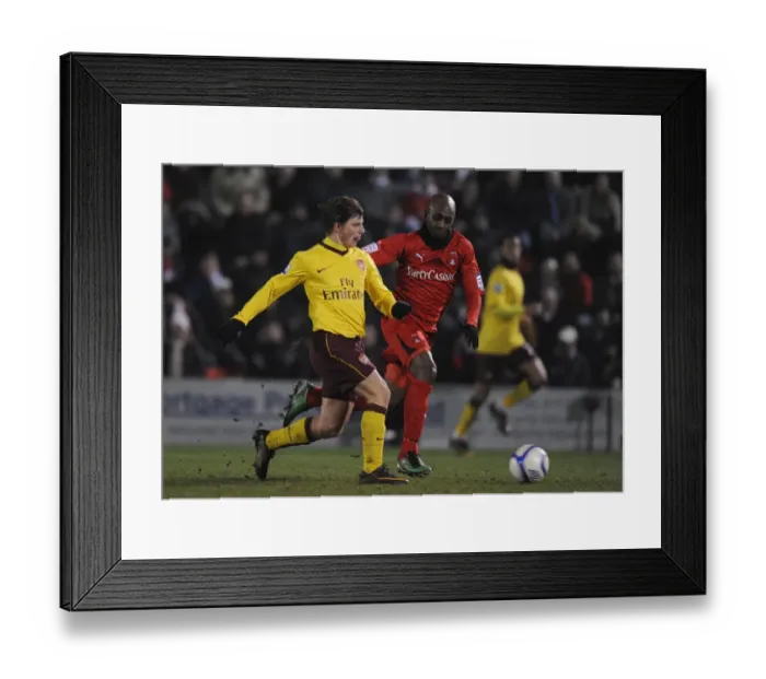 Framed Print : Andrey Arshavin (Arsenal) Terrell Forbes (Orient). Leyton Orient 1: 1 Arsenal