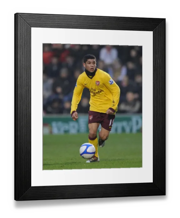 Framed Print : Denilson's FA Cup Battle: Arsenal vs. Leyton Orient 1-1 at Matchroom Stadium, 2011