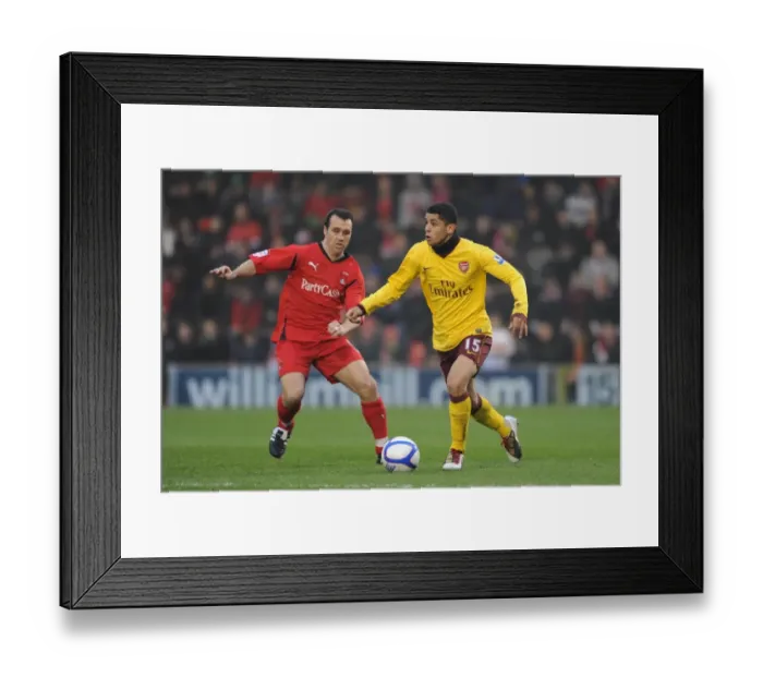Framed Print : Denilson (Arsenal) Scott McGleish (Orient). Leyton Orient 1: 1 Arsenal. FA Cup 5th Round Framed Print : Denilson (Arsenal) Scott McGleish (Orient). Leyton Orient 1: 1 Arsenal. FA Cup 5th Round
