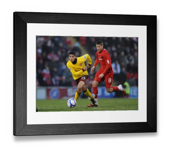 Framed Print : Denilson (Arsenal) Alex Revell (Orient). Leyton Orient 1: 1 Arsenal. FA Cup 5th Round