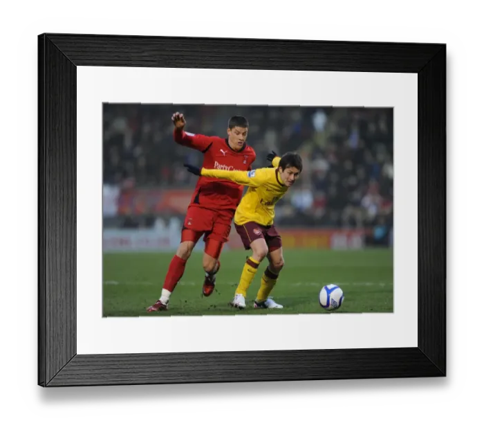 Framed Print : Rosicky vs. Revell: FA Cup Battle at Leyton Orient
