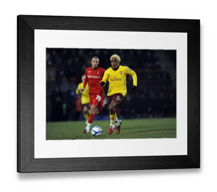 Framed Print : Alex Song vs Jimmy Smith: A FA Cup Battle at Leyton Orient (2011)