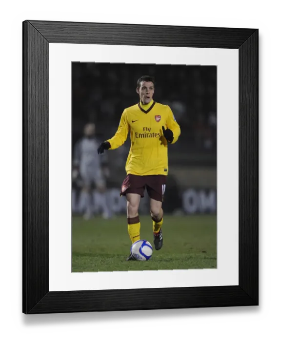 Framed Print : Sebastien Squillaci (Arsenal). Leyton Orient 1: 1 Arsenal, FA Cup Fifth Round