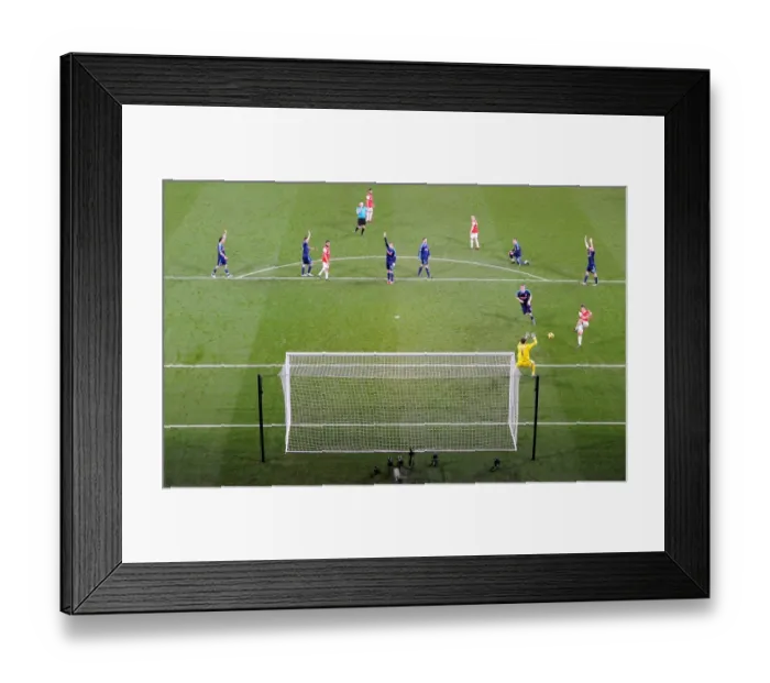 Framed Print : Andrey Arshavin (Arsenal) shoots from an offside position. Arsenal 1: 0 Stoke City