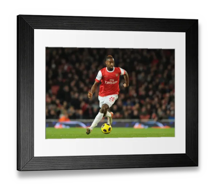 Framed Print : Arsenal's Johan Djourou Secures 1-0 Victory Over Stoke City in the Premier League at Emirates Stadium