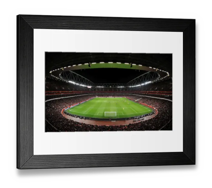 Framed Print : Emirates Stadium. Arsenal 1: 0 Stoke City. Barclays Premier League. Emirates Stadium