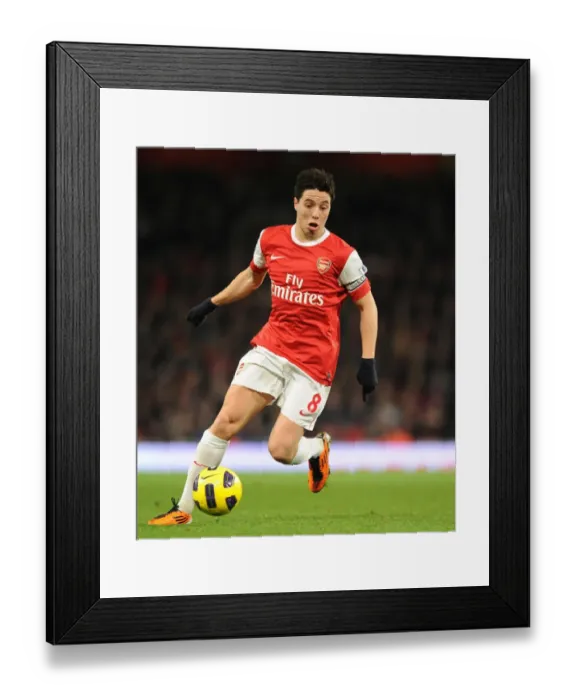 Framed Print : Samir Nasri (Arsenal). Arsenal 1: 0 Stoke City, Barclays Premier League