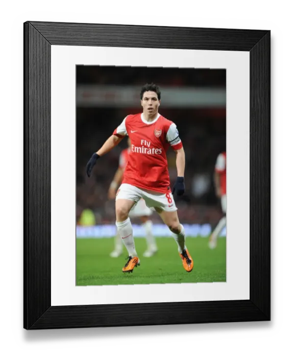 Framed Print : Arsenal's Samir Nasri Scores the Winning Goal Against Stoke City in the Barclays Premier League at Emirates Stadium, 23 / 2 / 2011