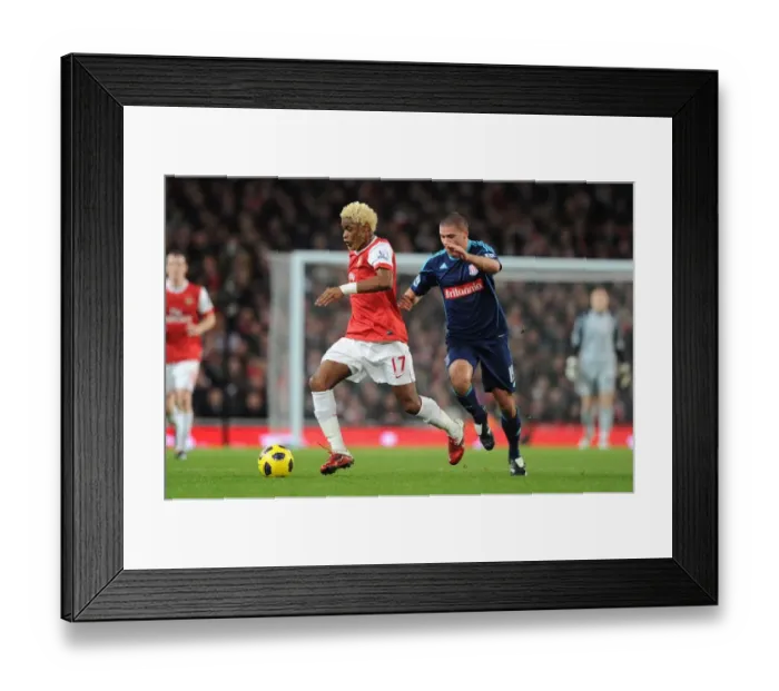 Framed Print : Alex Song (Arsenal) Jonathan Walters (Stoke). Arsenal 1: 0 Stoke City, Barclays Premier League