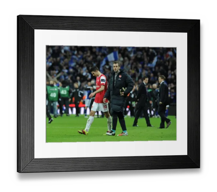 Framed Print : Dejected Arsenal players Manuel Almunia and Robin van Persie. Arsenal 1: 2 Birmingham City