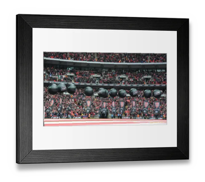 Framed Print : Arsenal fans. Arsenal 1: 2 Birmingham City, Carling Cup Final, Wembley Stadium