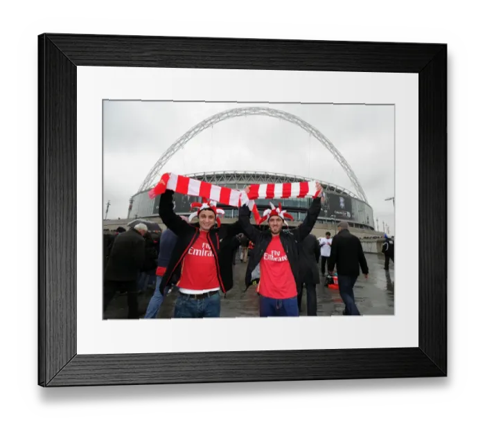Framed Print : Arsenal fans outside Wembley. Arsenal 1: 2 Birmingham City. Carling Cup Final Framed Print : Arsenal fans outside Wembley. Arsenal 1: 2 Birmingham City. Carling Cup Final