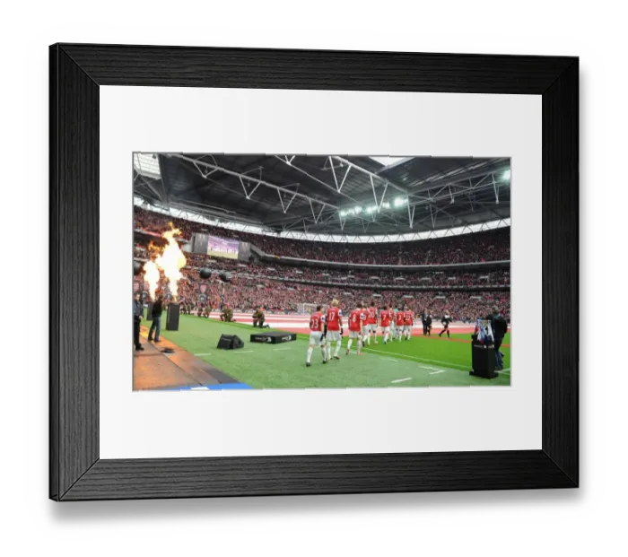 Framed Print : The Arsenal team walk out for the match. Arsenal 1: 2 Birmingham City, Carling Cup Final Framed Print : The Arsenal team walk out for the match. Arsenal 1: 2 Birmingham City, Carling Cup Final