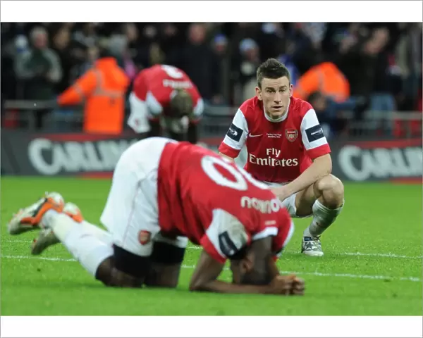Dejected Koscielny: Arsenal's Defeat in Carling Cup Final vs Birmingham City (2011)