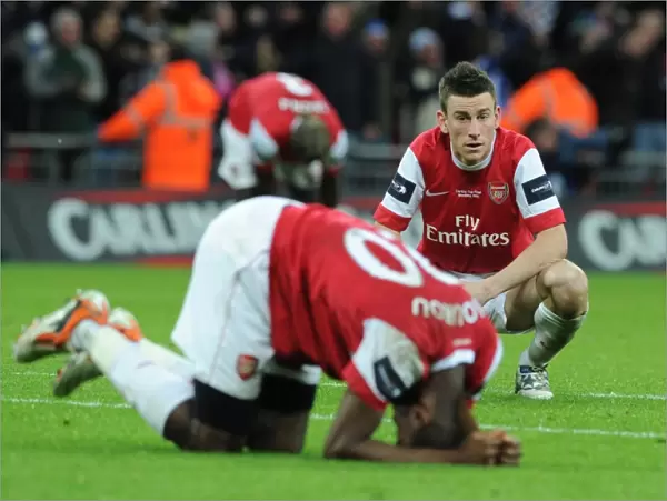 Dejected Koscielny: Arsenal's Defeat in Carling Cup Final vs Birmingham City (2011)