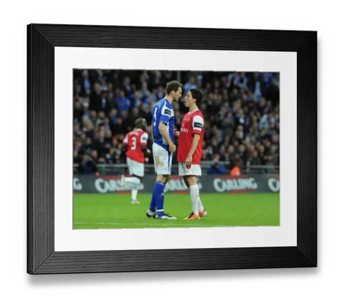 Framed Print : Samir Nasri vs. Roger Johnson: Birmingham City Stuns Arsenal in Carling Cup Final