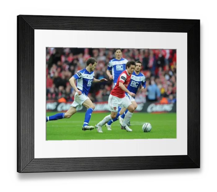 Framed Print : Tomas Rosicky (Arsenal) Roger Johnson and Barry Ferguson (Birmingham). Arsenal 1