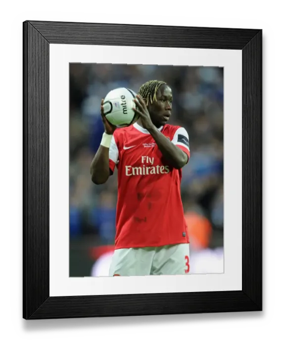 Framed Print : Bacary Sagna (Arsenal). Arsenal 1: 2 Birmingham City. Carling Cup Final Framed Print : Bacary Sagna (Arsenal). Arsenal 1: 2 Birmingham City. Carling Cup Final