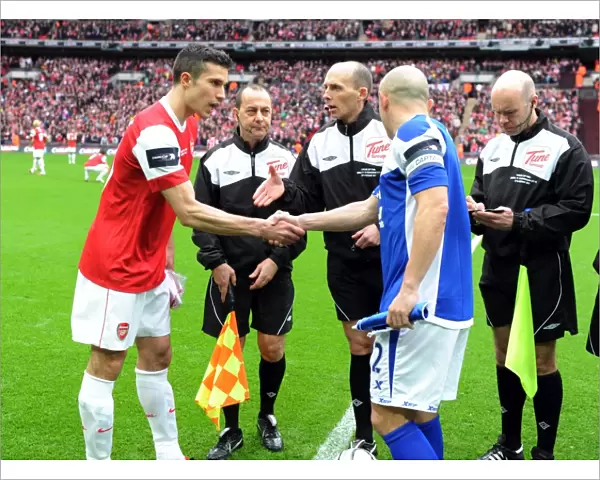 Arsenal vs. Birmingham Captains Face Off: RvP vs. Carr at the 2011 Carling Cup Final, Wembley Stadium