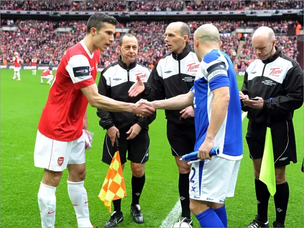 Arsenal vs. Birmingham Captains Face Off: RvP vs. Carr at the 2011 Carling Cup Final, Wembley Stadium