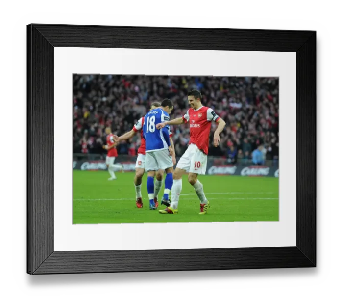 Framed Print : Agonizing Injury: Robin van Persie's Goal in Arsenal's 1-2 Defeat to Birmingham City at Wembley, 2011 Framed Print : Agonizing Injury: Robin van Persie's Goal in Arsenal's 1-2 Defeat to Birmingham City at Wembley, 2011