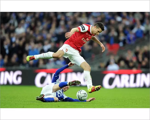 Robin van Persie (Arsenal) Sebastien Larsson (Birmingham). Arsenal 1: 2 Birmingham City