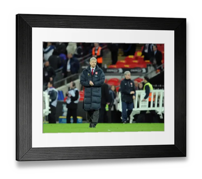 Framed Print : Arsene Wenger the Arsenal Manager. Arsenal 1: 2 Birmingham City. Carling Cup Final