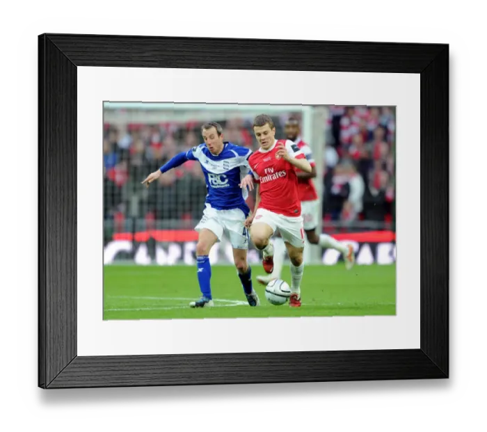 Framed Print : Jack Wilshere vs. Lee Bowyer: Arsenal's Defeat in the Carling Cup Final against Birmingham City (27 / 2 / 11)